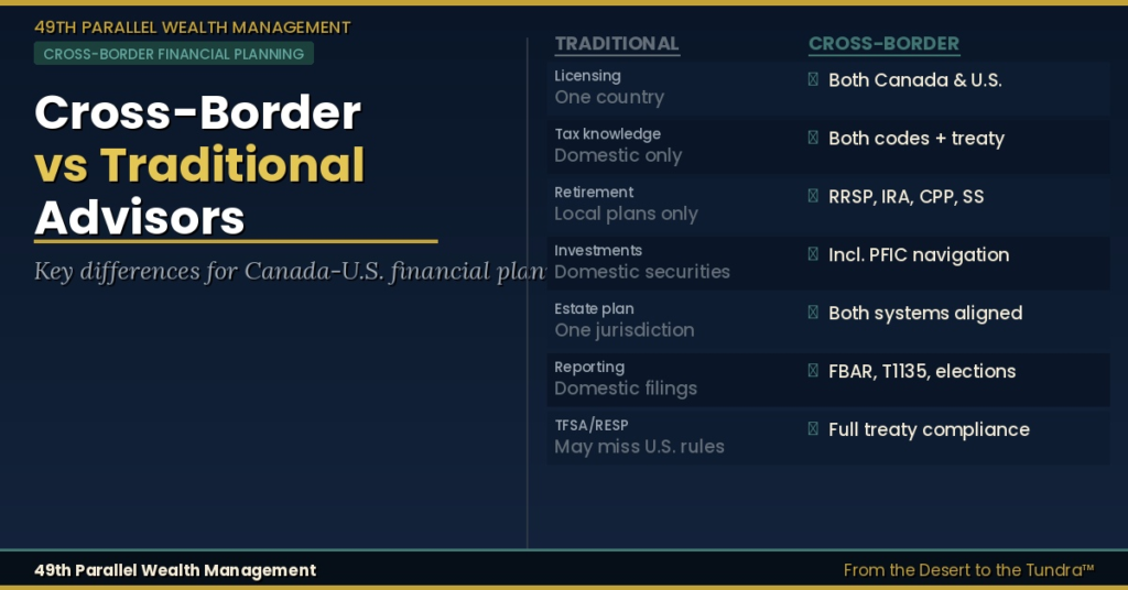cross- border vs Traditional advisos
