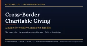 Cross-Border Charitable Giving: A Guide for Wealthy Canada-US Families
